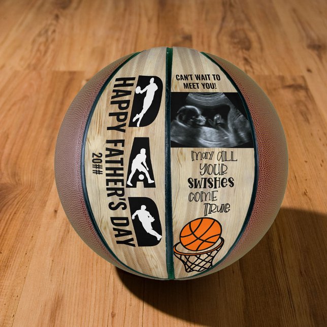 Father's Day Dad Swishes Come True Sonogram Photo Basketball (Creator Uploaded)