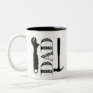 Father's Day Dad Tools Two-Tone Coffee Mug