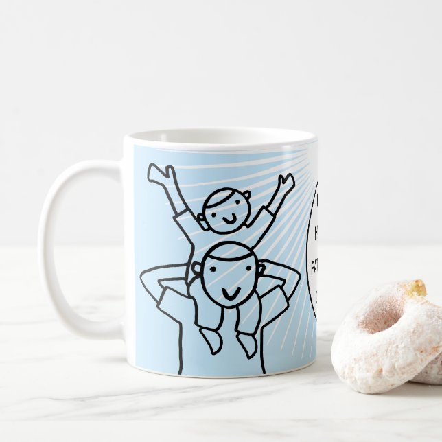 Father's Day Dad with Child Coffee Mug (With Donut)