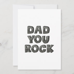 Father's Day Dad you rock funny rock Holiday Card