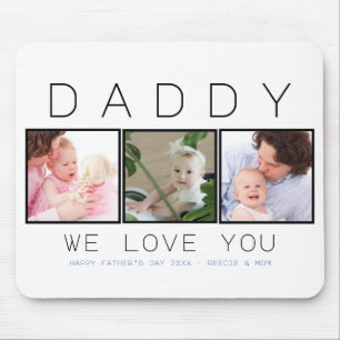 Father's Day Daddy 3 Photo Mouse Pad