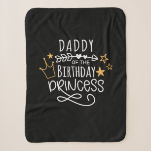 Father's Day Daddy Of The Birthday Princess Sherpa Blanket