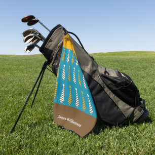 Father's Day Daddy Ties Customise Name Golf Towel