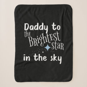 Father's Day Daddy To The Brightest Star Sherpa Blanket