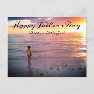 Fathers Day Daddy's Little Girl Custom Photo Postcard