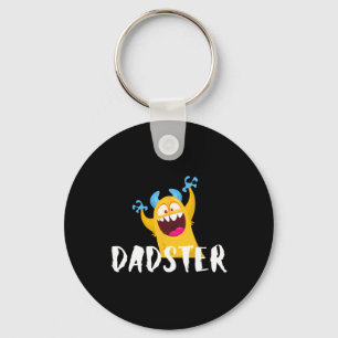 Fathers Day Dadster Silly Monster Papa Daddy  Key Ring