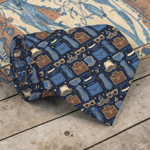 Father's Day Dapper Dad Pattern Necktie Tie