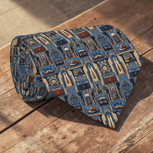 Father's Day Dapper Dad Pattern Necktie Tie