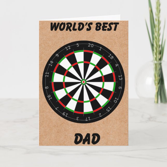 Father's Day Dart Board Card (Front)