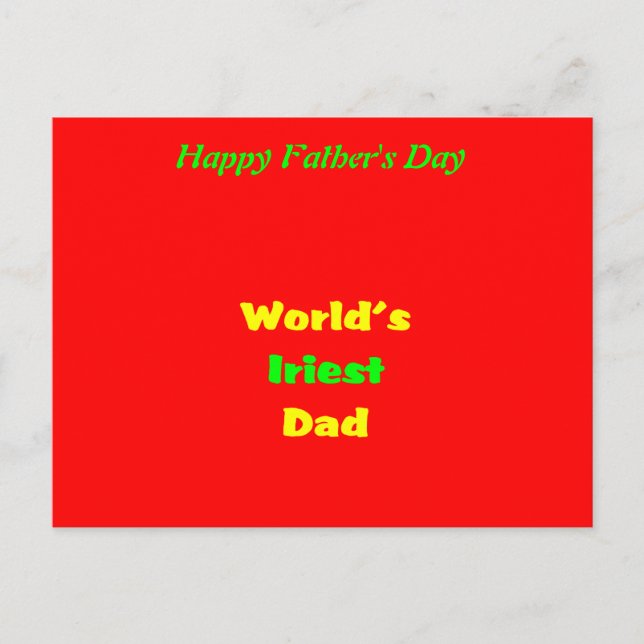 Father's day dedication postcard (Front)