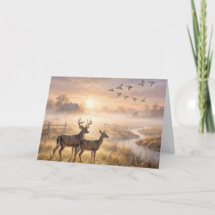 Father's Day Deer In Morning Mist Card