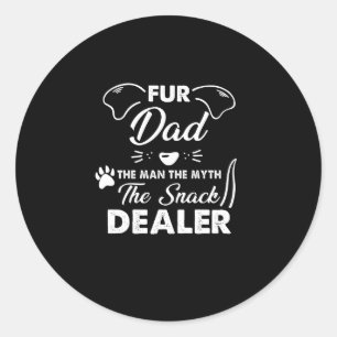 Fathers Day Dog Best Dog Dad Ever Classic Round Sticker