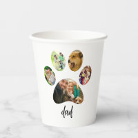 Fathers Day Dog Dad | 5 Paw Print Photo Collage