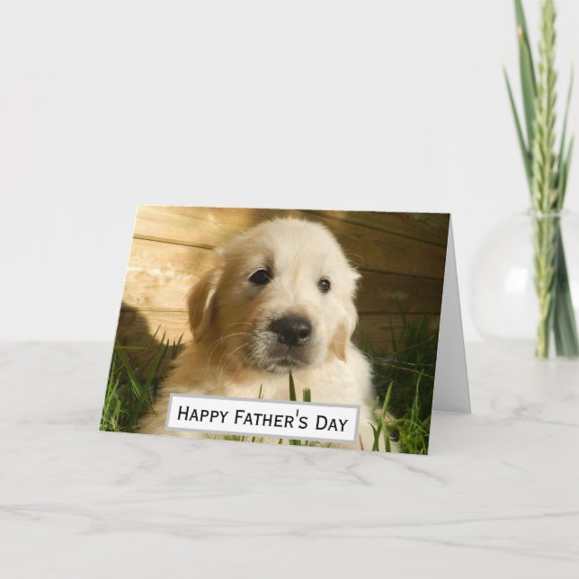 Father's Day Dog Dad Greatest Best Ever Pet Photo Card (Front)