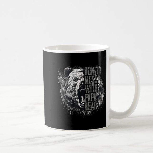 Father's Day Don't Mess With Papa Bear  Coffee Mug (Right)