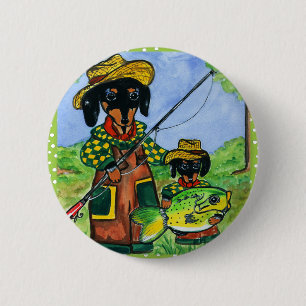 Fathers Day Doxies 6 Cm Round Badge