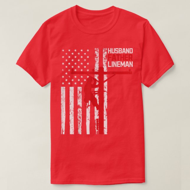 Father's Day Electrical Expert Lineman Electrician T-Shirt (Design Front)