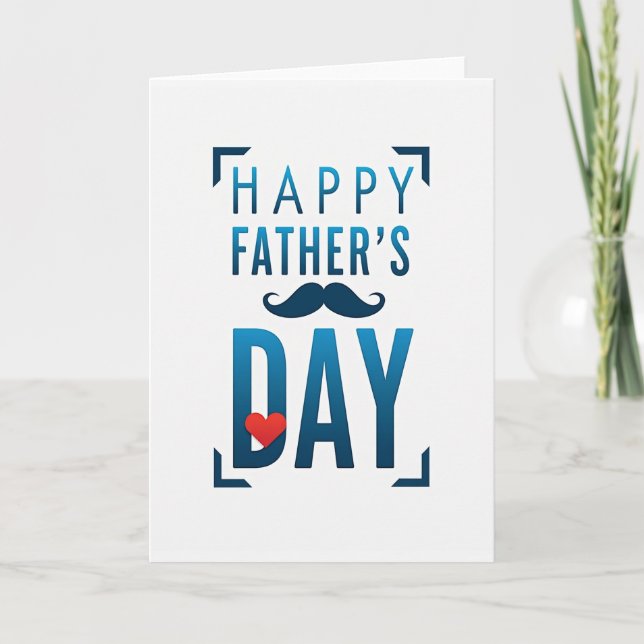 Fathers Day Emblem Navy Card (Front)