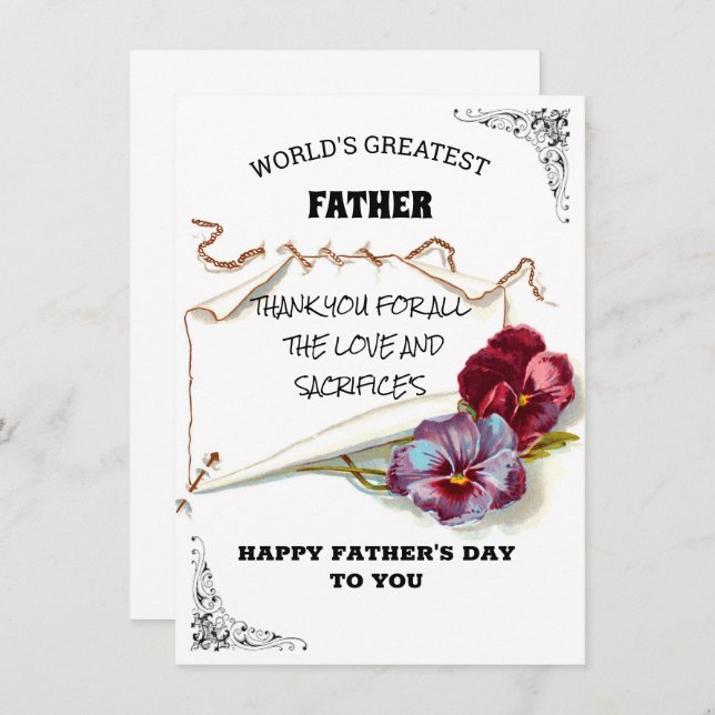 FATHERS DAY ESPECIAL1 THANK YOU CARD (Front/Back)