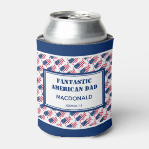 Father's Day FANTASTIC AMERICAN DAD Personalised Can Cooler