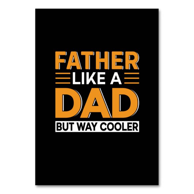 Father's Day Father Like A Dad Table Number (Front)