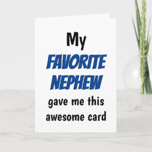 Father's Day Favourite Nephew Funny Card