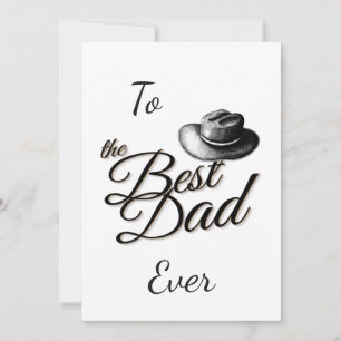 Father's Day  fedora hat with text Thank You Card