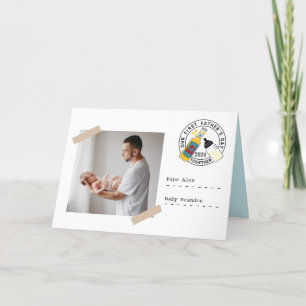 Father's Day First Time Dad Photos and Message  Holiday Card