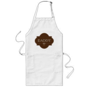 Father's day First time Daddy Established Year Long Apron