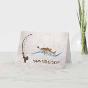 Father's Day-fish on pole Card