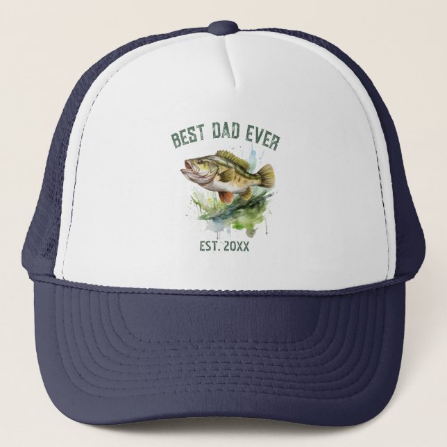 Fathers Day Fish  Trucker Hat (Front)