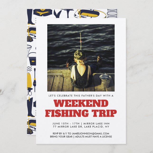Father's Day Fishing Invitation (Front/Back)