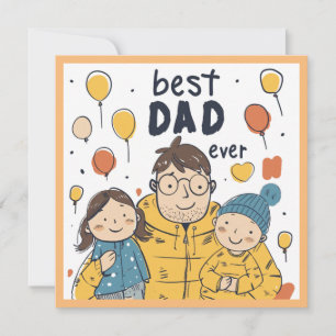 Father's Day Flat Thank You Card