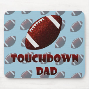 Fathers day Football touchdown dad Mouse Pad
