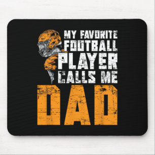 Fathers Day Footll Player Dad American Sport Footl Mouse Pad