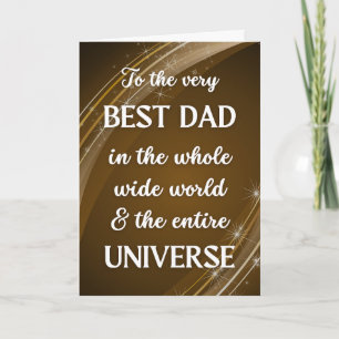 Father's Day for Best Dad Universe Theme Card