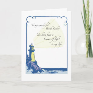 Father's Day for Birth Father with Lighthouse, Oce Card