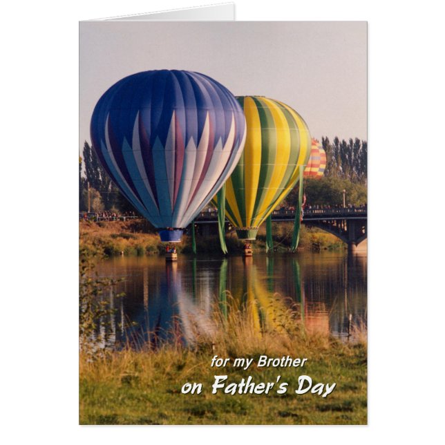 Father's Day for Brother Hot Air Balloons Splash (Front)