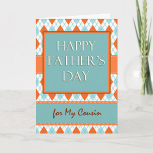 Father's Day for Cousin, Argyle Design Card