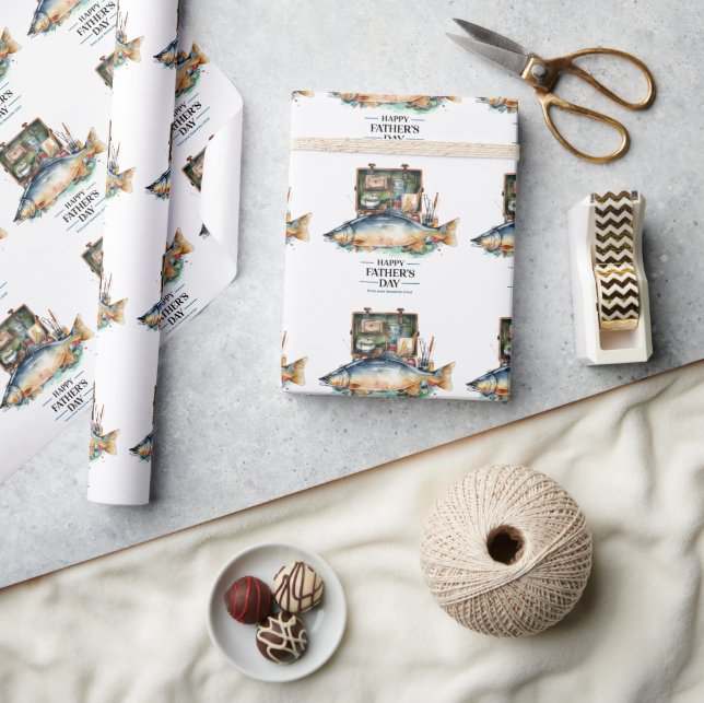 Father's Day for Fishing Lover Dad  Wrapping Paper (Crafts)