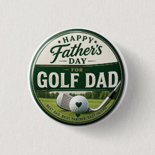 Father's Day for Golf Dad 3 Cm Round Badge