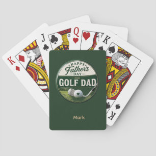 Father's Day for Golf Dad Playing Cards