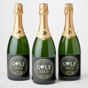 Father's Day for Golf Dad Sparkling Wine Label