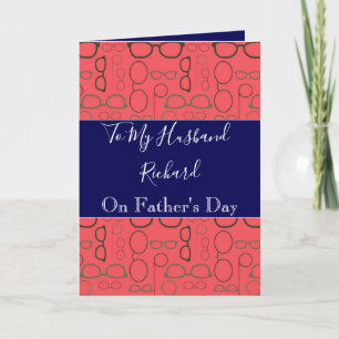 Father's Day for Husband Red and Blue Card
