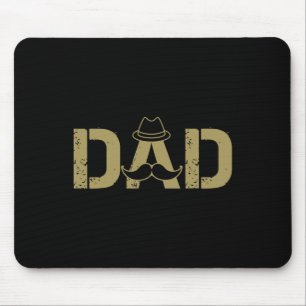 Fathers Day For New Dad Vintage Dad Funny Dad Birt Mouse Pad