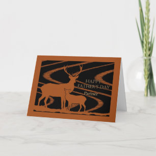 Father's Day for Partner, Deer in a Field Card