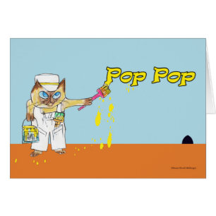 Father's Day for Pop Pop, Cat Painting Wall