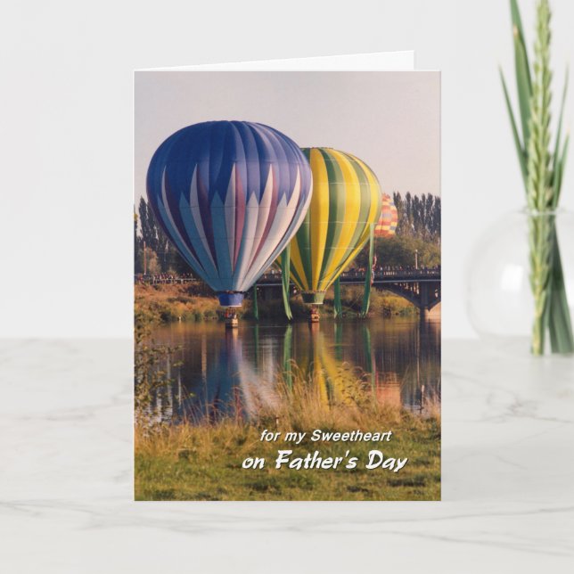 Father's Day for Sweetheart Hot Air Balloons Card (Front)