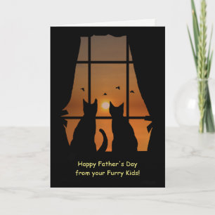 Father's Day from Cats in Window Fur babies Card