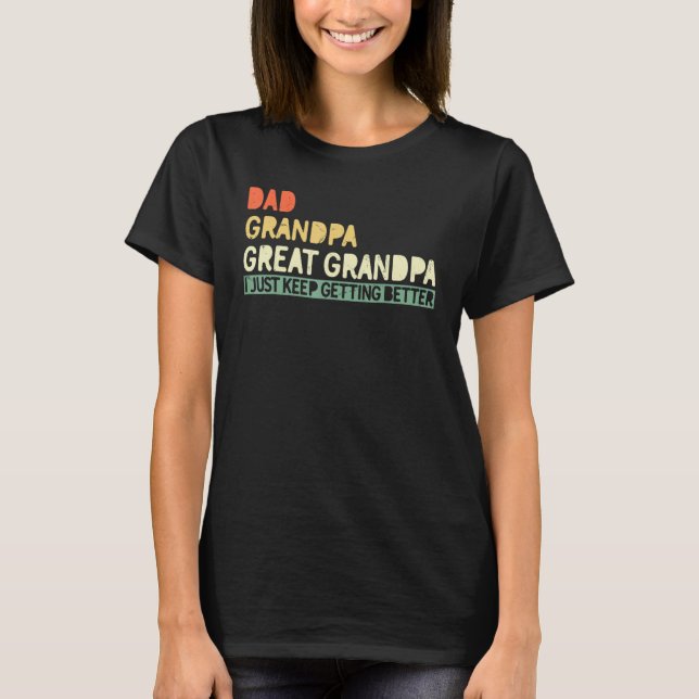 Fathers day from Grandson toddler Dad Grandpa Grea T-Shirt (Front)